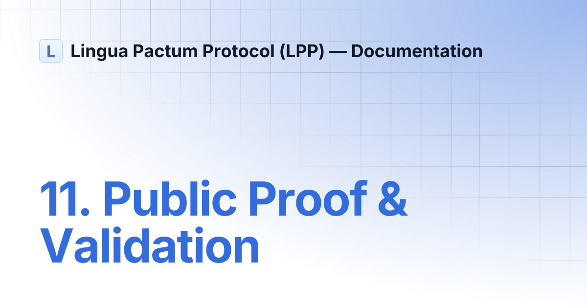 Appendix | 11. Appendix | Lingua Pactum Protocol (LPP) — Documentation