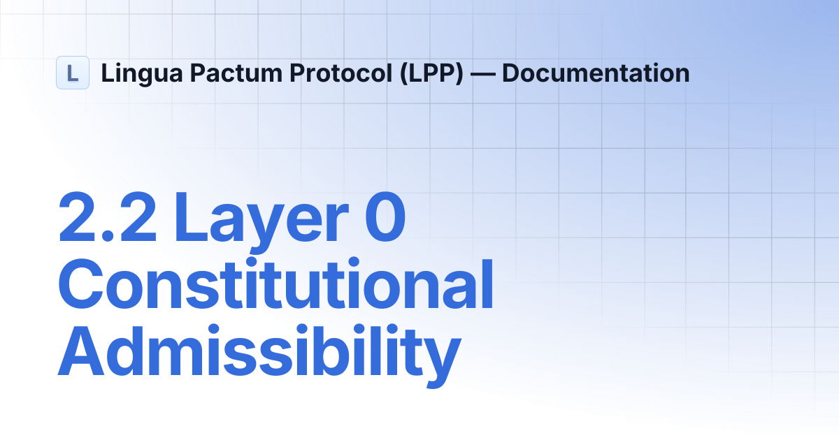 2.2 Separation of Governance Layer vs. Model Layer | 2. Governance ...